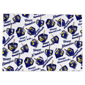 Happy Hanukkah Spinning Dreidel Große Geschenktüte (Rückseite)