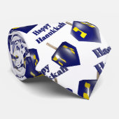 Happy Hanukkah Spinning Dreidel Krawatte (Gerollt)