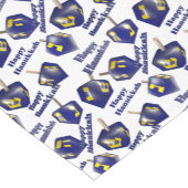 Happy Hanukkah Spinning Dreidel Kurzer Tischläufer (Ecke)