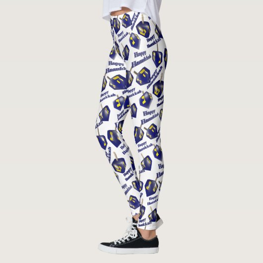 Happy Hanukkah Spinning Dreidel Leggings (Links)