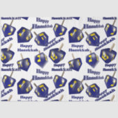 Happy Hanukkah Spinning Dreidel Seidenpapier (Vorderseite)
