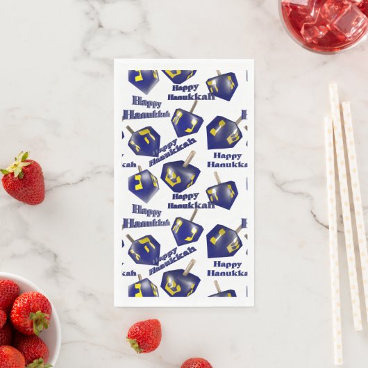 Happy Hanukkah Spinning Dreidel Serviette (Beispiel)