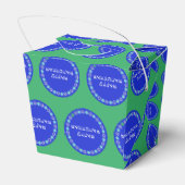 Happy Hanukkah Star Circle Geschenkschachtel (Rückseite)