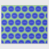 Happy Hanukkah Star Circle Wrapping Paper Geschenkpapier (Flach)