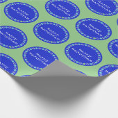 Happy Hanukkah Star Circle Wrapping Paper Geschenkpapier (Ecke)