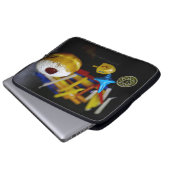 Happy Hanukkah, Star der David-Münze, menorah-Farb Laptopschutzhülle (Vorne Knopf)