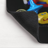 Happy Hanukkah, Star der David-Münze, menorah-Farb Mousepad (Ecke)