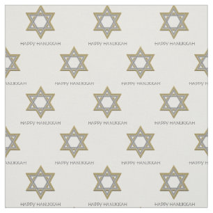 HAPPY HANUKKAH   Star von David anpassbarer Text Stoff