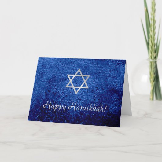 Happy Hanukkah Star von David Feiertagskarte (Vorderseite)