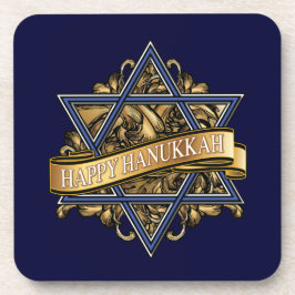 Happy Hanukkah Star von David Getränkeuntersetzer
