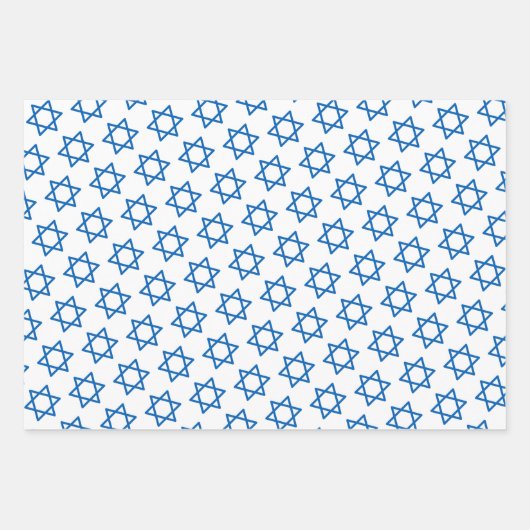 Happy Hanukkah Star von David Holiday Faith Geschenkpapier Set (Vorderseite 3)