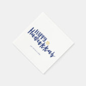 Happy Hanukkah Star von David Holiday Napkin Serviette (Ecke)