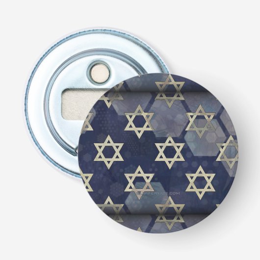 Happy Hanukkah Star von David menorah Dreidel Slip Flaschenöffner (Vorderseite)