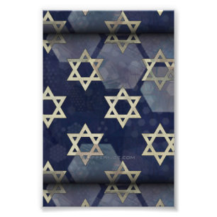 Happy Hanukkah Star von David menorah Dreidel Slip Fotodruck