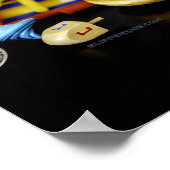 Happy Hanukkah Star von David menorah Dreidel Slip Poster (Ecke)