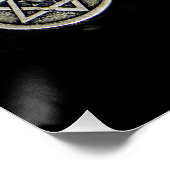 Happy Hanukkah Star von David menorah Dreidel Slip Poster (Ecke)