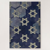 Happy Hanukkah Star von David menorah Dreidel Slip Puzzle (Vertikal)