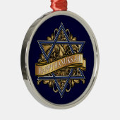 Happy Hanukkah Star von David Ornament Aus Metall (Rechts)