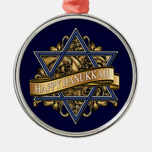Happy Hanukkah Star von David Ornament Aus Metall