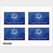 Happy Hanukkah Star von David Rechteckiger Aufkleber (Blatt)