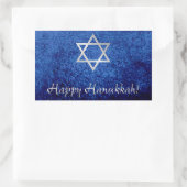 Happy Hanukkah Star von David Rechteckiger Aufkleber (Tasche)