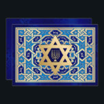 Happy Hanukkah. Star von David und Menorah Cards Feiertagskarte<br><div class="desc">Happy Hanukkah. Elegante Gold Foil Star von David und Menorah Design Hanukkah Grußkarten / Hanukkah Celebration Einladungen mit personalisierten Namen und Text. Matching Karten und Geschenke verfügbar in der jüdischen Ferien / Hanukkah Kategorie unseres Stores.</div>