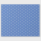 Happy Hanukkah Star von David White Blue Geschenkpapier (Flach)