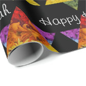 Happy Hanukkah Star von David Wrapping Paper Geschenkpapier (Rolleneckpunkt)