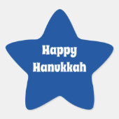 Happy Hanukkah Stern-Aufkleber (Vorderseite)