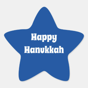 Happy Hanukkah Stern-Aufkleber