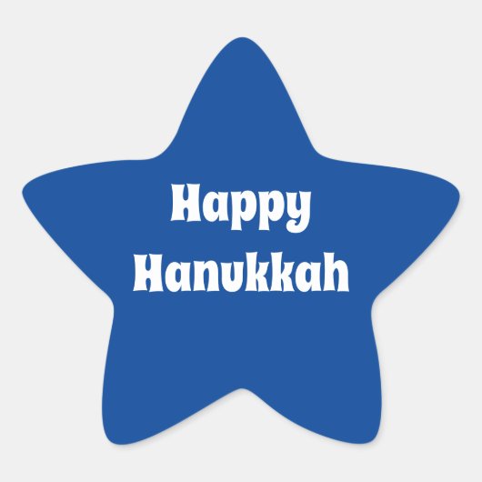 Happy Hanukkah Stern-Aufkleber (Vorderseite)