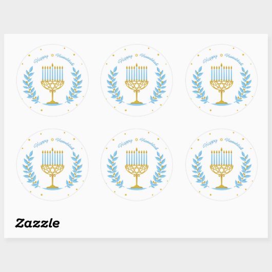 Happy Hanukkah Sticker (Blatt)