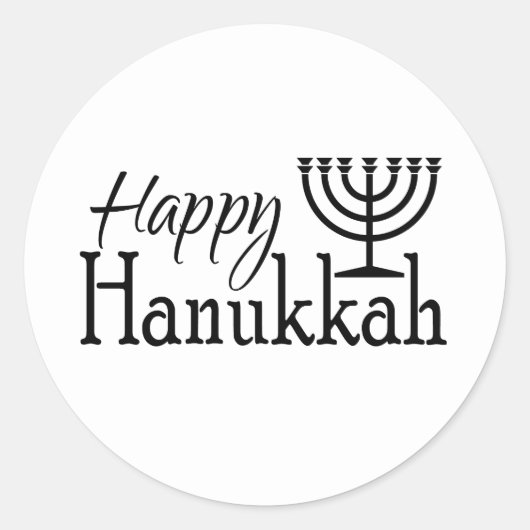 Happy Hanukkah Sticker (Vorderseite)