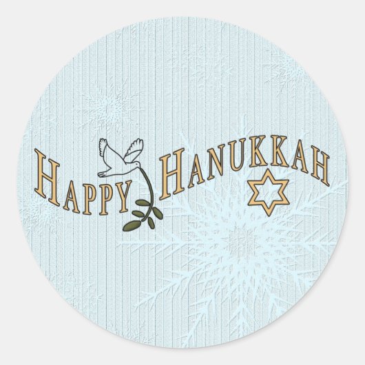 Happy Hanukkah Sticker (Vorderseite)