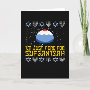Happy Hanukkah Sufganiyah Jewish Funny Holiday Karte