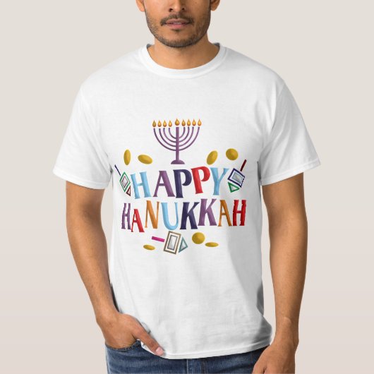 Happy Hanukkah T-Shirt (Vorderseite)