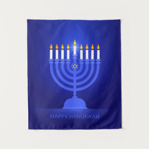 Happy Hanukkah Tapestry Wandteppich