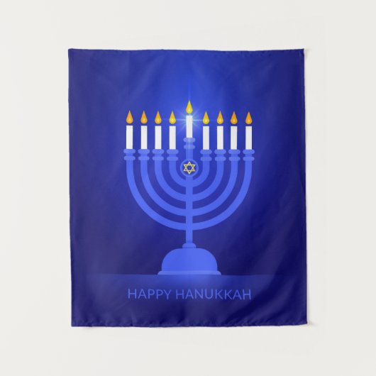 Happy Hanukkah Tapestry Wandteppich (Vorderseite)
