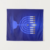 Happy Hanukkah Tapestry Wandteppich (Vorderseite (Horizontal))