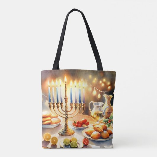 Happy Hanukkah Tasche (Rückseite)