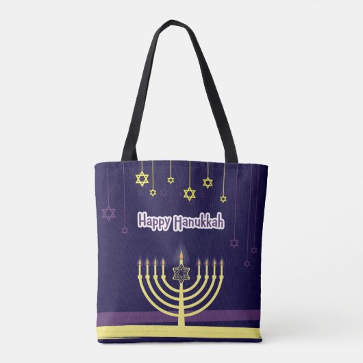 Happy Hanukkah Tasche (Rückseite)