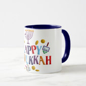 Happy Hanukkah Tasse (VorderseiteRechts)