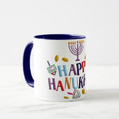 Happy Hanukkah Tasse (Vorderseite Links)