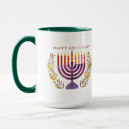 Happy Hanukkah Tasse (Links)