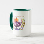 Happy Hanukkah Tasse (Vorderseite Links)