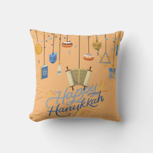 Happy Hanukkah Throw Pillow Kissen