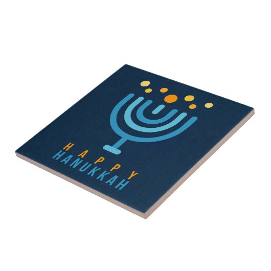 Happy Hanukkah Tile Fliese (Seite)