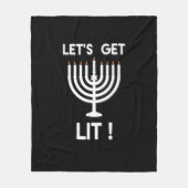 Happy Hanukkah Tis The Season Get Fleecedecke (Vorderseite)