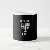 Happy Hanukkah Tis The Season Get Jumbo-Tasse (Vorderseite)