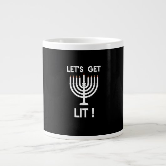 Happy Hanukkah Tis The Season Get Jumbo-Tasse (Vorderseite)